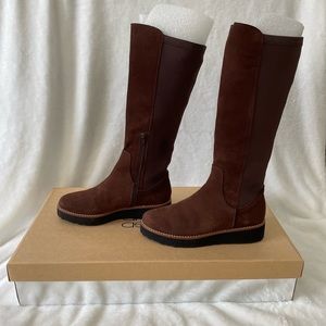 André Assous tall brown suede boots size 37